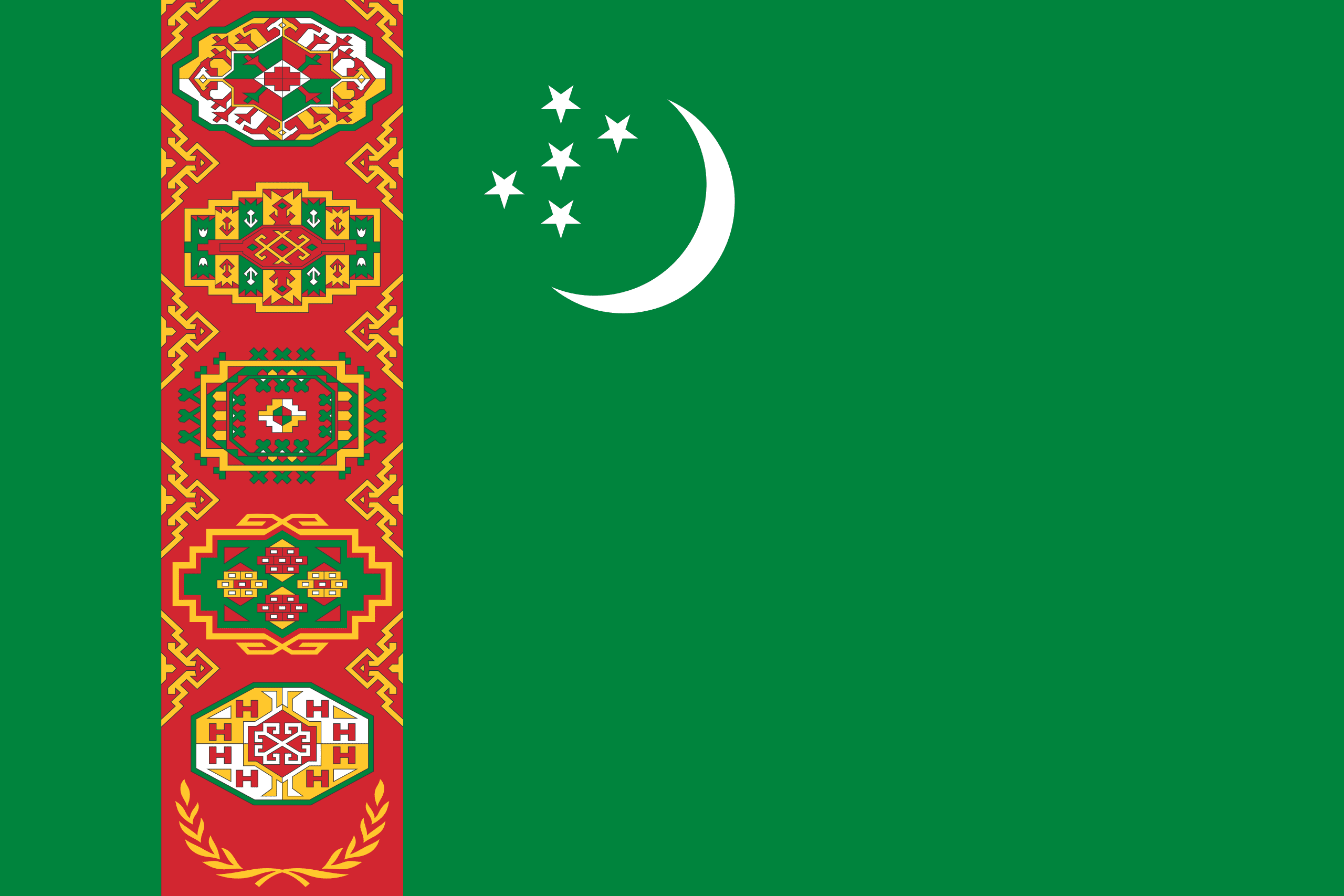 Flag of Turkmenistan svg