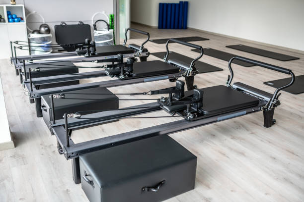 Pilates studio gym with mats, reformers and Pilates arcs