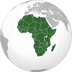 Africa orthographic projection svg
