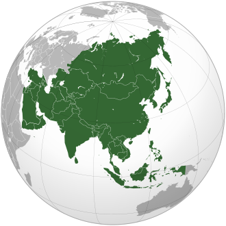 Asia orthographic projection svg